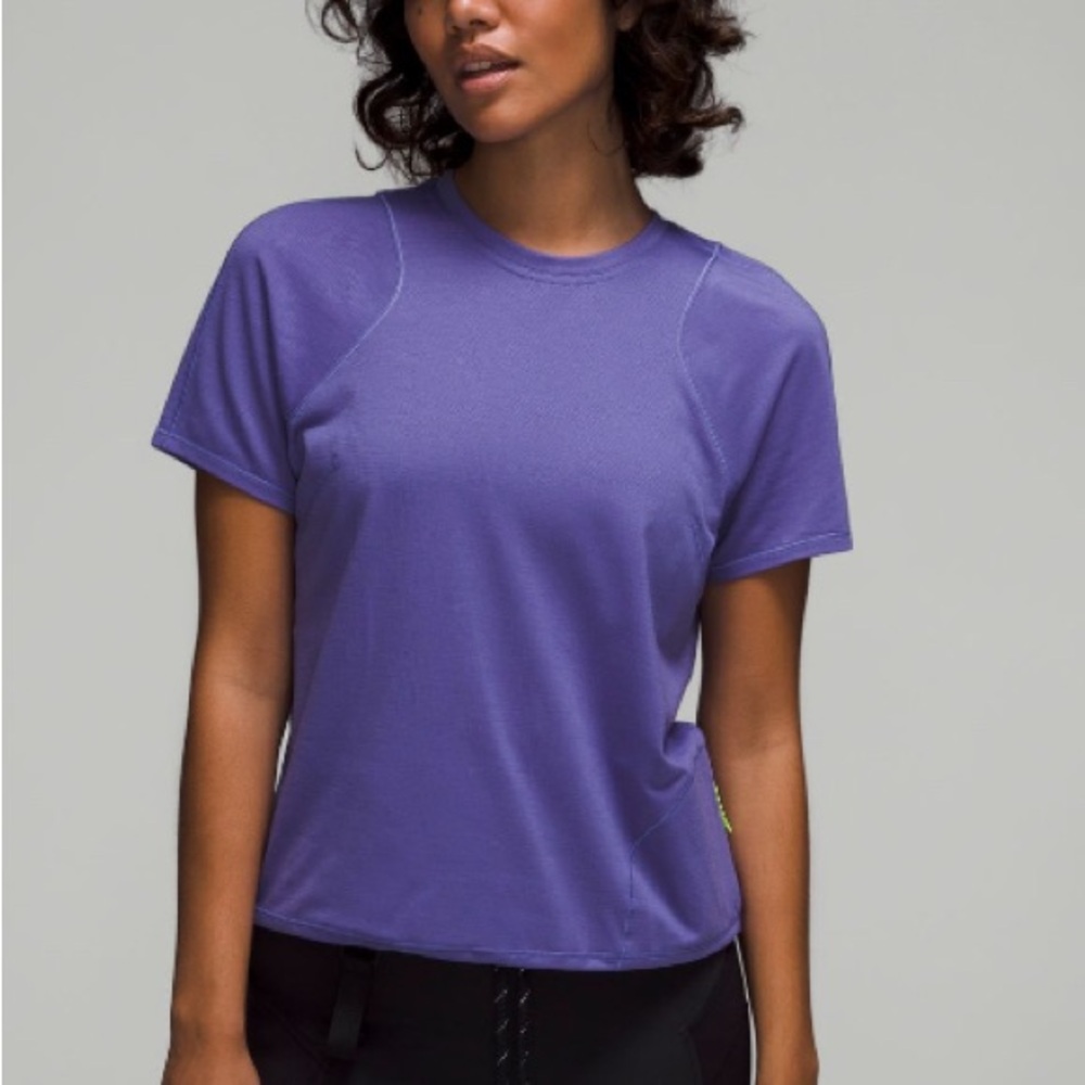 Lululemon Athletica Fitted Purple Short Sleeve Tee